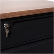 Pemberly Row 30x70 Right Side Single Pedestal Desk with 3 Locking Drawers