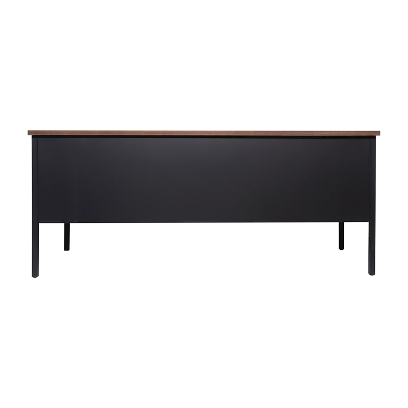 Pemberly Row 30x70 Right Side Single Pedestal Desk with 3 Locking Drawers