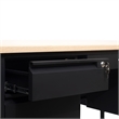 Pemberly Row 50x60 Double Pedestal Desk with 5 Locking Drawers in White Oak