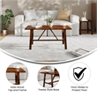 Pemberly Row Solid Wood Farmhouse Trestle Style Coffee Table in Walnut