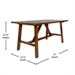 Pemberly Row Solid Wood Farmhouse Trestle Style Coffee Table in Walnut