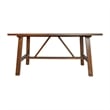 Pemberly Row Solid Wood Farmhouse Trestle Style Coffee Table in Walnut