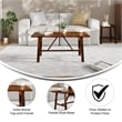 Pemberly Row Solid Wood Farmhouse Trestle Style Coffee Table in Walnut