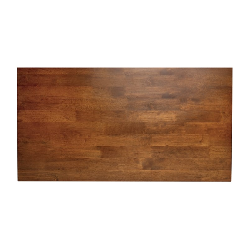 Pemberly Row Solid Wood Farmhouse Trestle Style Coffee Table in Walnut