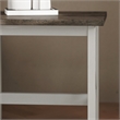 Pemberly Row Solid Wood Farmhouse End Table in Acacia Gray and Rustic White