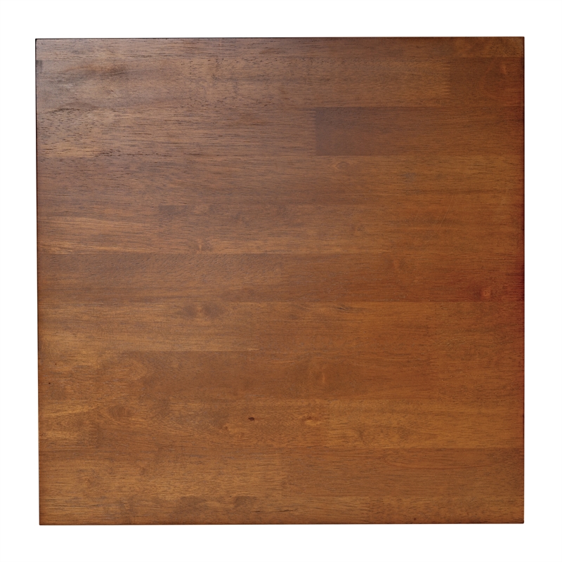 Pemberly Row Solid Wood Farmhouse X-Frame End Table in Walnut