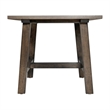 Pemberly Row Solid Wood Farmhouse Trestle Style End Table in Dark Gray