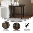 Pemberly Row Solid Wood Farmhouse Trestle Style End Table in Dark Gray