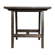 Pemberly Row Solid Wood Farmhouse Trestle Style End Table in Dark Gray