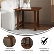 Pemberly Row Solid Wood Farmhouse Trestle Style End Table in Walnut