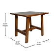 Pemberly Row Solid Wood Farmhouse Trestle Style End Table in Walnut