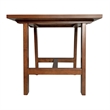 Pemberly Row Solid Wood Farmhouse Trestle Style End Table in Walnut