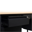 Pemberly Row 50x70 Double Pedestal Desk with 5 Locking Drawers in White Oak