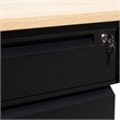 Pemberly Row 50x70 Double Pedestal Desk with 5 Locking Drawers in White Oak