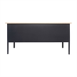 Pemberly Row 50x70 Double Pedestal Desk with 5 Locking Drawers in White Oak