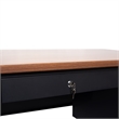 Pemberly Row 50x70 Double Pedestal Desk with 5 Locking Drawers in Walnut