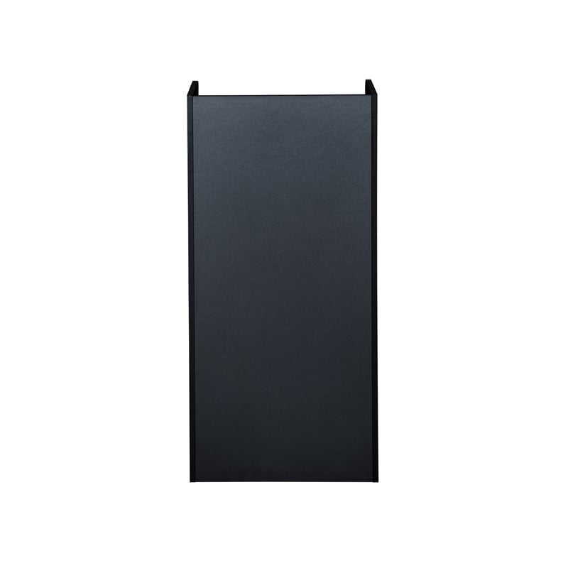 Pemberly Row Wood Tray Top Push Door Trash Receptacle in Black