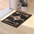 Pemberly Row Southwestern 2' x 3' Area Rug in Shades of Brown Beige and Black