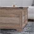 Pemberly Row Farmhouse Coffee Table with Hinged Lift Top & Storage in Gray Wash