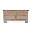 Pemberly Row Farmhouse Coffee Table with Hinged Lift Top & Storage in Gray Wash