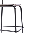 Pemberly Row Set of 2 Solid Wood Bar Stools with Black Frames in Antique Copper