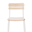 Pemberly Row Set of 2 Solid Wood Bar Stools with White Frames in Antique White