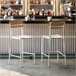Pemberly Row Set of 2 Solid Wood Bar Stools with White Frames in Antique White