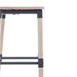 Pemberly Row Set of 2 Rustic Antique White Industrial Wood Dining Barstools