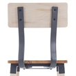Pemberly Row Set of 2 Rustic Antique White Industrial Wood Dining Barstools
