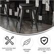 Pemberly Row All-Weather Black Backless Counter Stools with Black Seat Set of 4