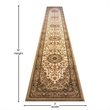 Pemberly Row 3' x 15' Medallion Motif Olefin Runner Rug in Ivory