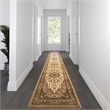 Pemberly Row 3' x 15' Medallion Motif Olefin Runner Rug in Ivory
