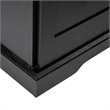 Pemberly Row Farmhouse Storage Cabinet with Shelves & Sliding Barn Door in Black
