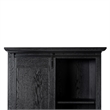 Pemberly Row Farmhouse Storage Cabinet with Shelves & Sliding Barn Door in Black