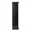 Pemberly Row Farmhouse Storage Cabinet with Shelves & Sliding Barn Door in Black