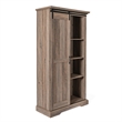 Pemberly Row Storage Cabinet with Shelves & Sliding Barn Door in Gray Wash