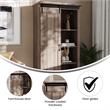 Pemberly Row Storage Cabinet with Shelves & Sliding Barn Door in Gray Wash