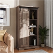 Pemberly Row Storage Cabinet with Shelves & Sliding Barn Door in Gray Wash