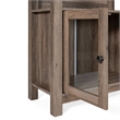 Pemberly Row 3 Tier Storage Cabinet Bookshelf with Glass Doors in Gray Wash