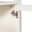 Pemberly Row 3 Tier Storage Cabinet Bookshelf with Glass Doors in White
