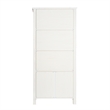 Pemberly Row 3 Tier Storage Cabinet Bookshelf with Glass Doors in White