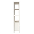 Pemberly Row 3 Tier Storage Cabinet Bookshelf with Glass Doors in White