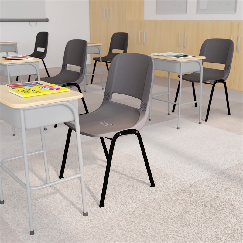 Pemberly Row Gray Ergonomic 16