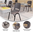 Pemberly Row Gray Ergonomic 16