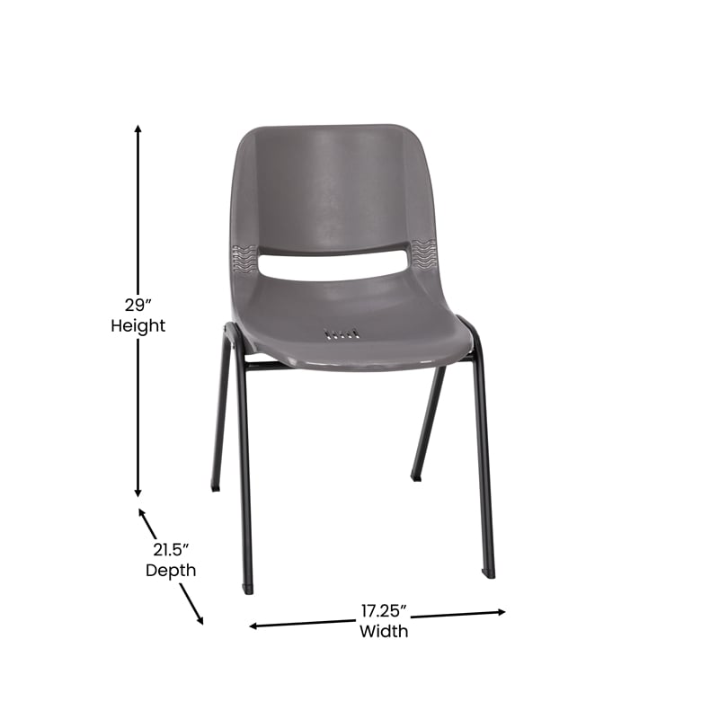 Pemberly Row Gray Ergonomic 16