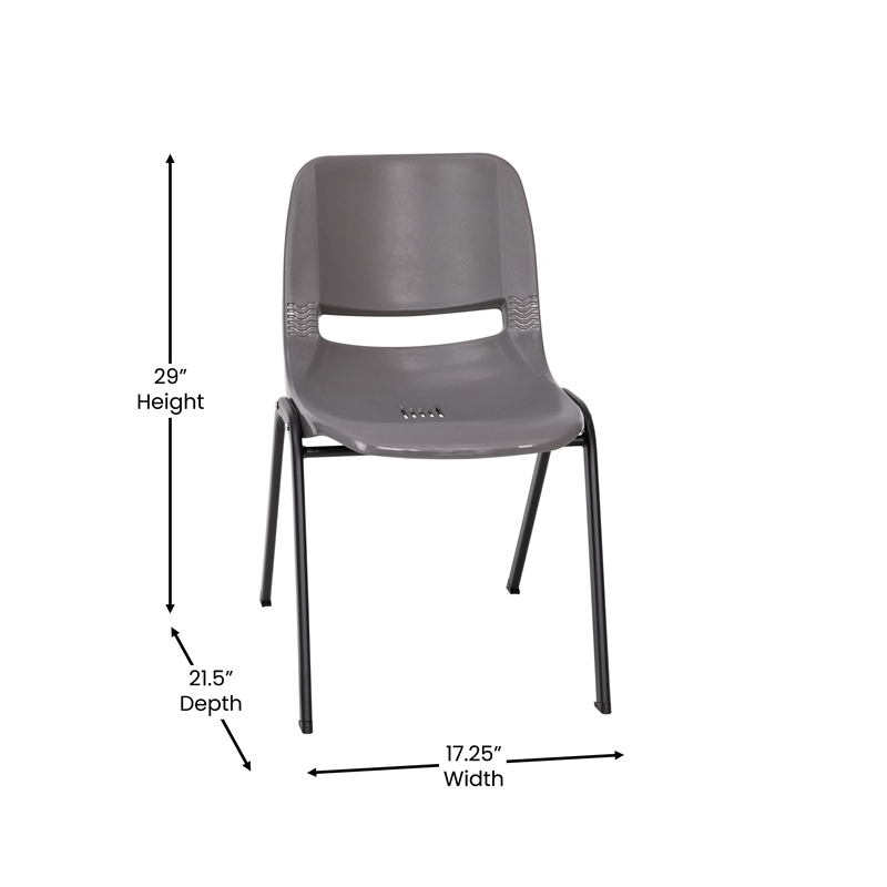 Pemberly Row Gray Ergonomic 16
