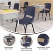 Pemberly Row Navy Ergonomic 16