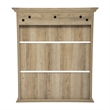 Pemberly Row Wall Mount Medicine Cabinet with Shelf & Dual Doors in Brown