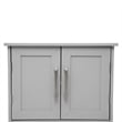 Pemberly Row Bathroom Wall Mount Medicine Cabinet with Magnetic Doors in Gray