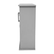 Pemberly Row Bathroom Wall Mount Medicine Cabinet with Magnetic Doors in Gray